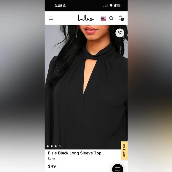 Lulus Elsie Black Long Sleeve Top size small - Picture 2 of 9